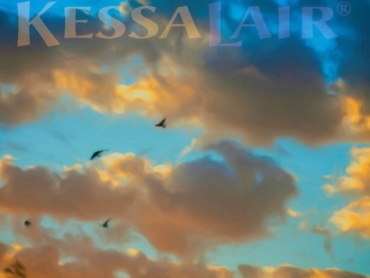 Birds and clouds against blue skies from the Short Story The Girl at the Corner at KessaLair